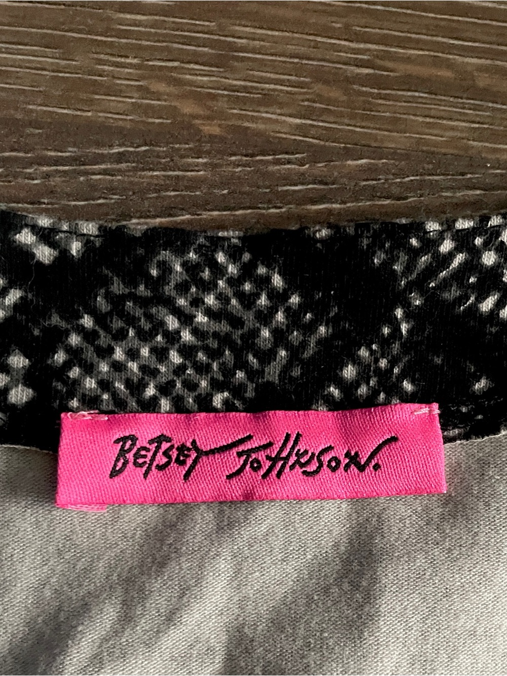 Betsey Johnson Snake Print Fit-and-Flare Dress - Picture 4 of 5